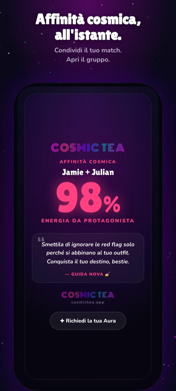 Una card da condividere ricavata da una lettura, pronta per il gruppo.